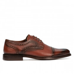Zapatos elegantes para hombres 880 a coñac combinado