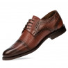 Zapatos elegantes para hombres 880 a coñac combinado