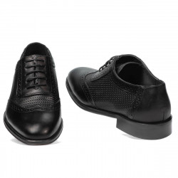 Zapatos elegantes para hombre 922 negro combinado