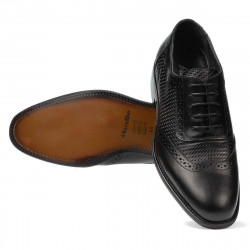 Zapatos elegantes para hombre 922 negro combinado