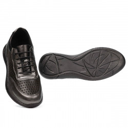 Zapatillas deportivas mujer 6024 plateado+negro