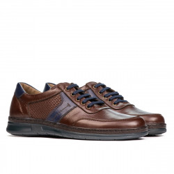 Zapatos casuales/deportivos para hombre 919 marrón combinado