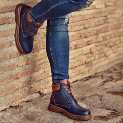Botines para hombre 4119 índigo combinado lifestyle