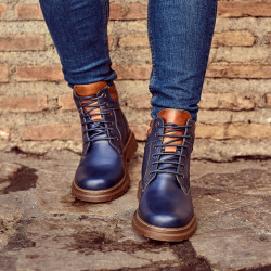 Botines para hombre 4119 índigo combinado lifestyle