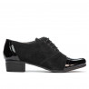 Zapatos casuales de mujer 652 charol negro combinado