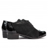Zapatos casuales de mujer 652 charol negro combinado