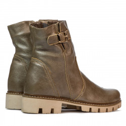 Botas mujer 3297 arena nacarada