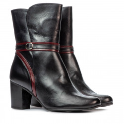 Botines mujer 1156 negro combinado