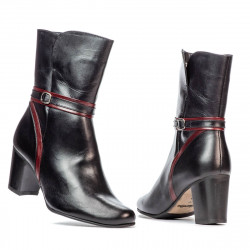 Botines mujer 1156 negro combinado