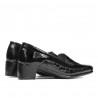 Zapatos casuales de mujer 614 croco charol negro