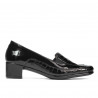 Zapatos casuales de mujer 614 croco charol negro