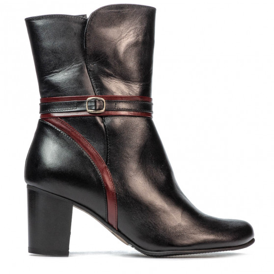 Botines mujer 1156 negro combinado