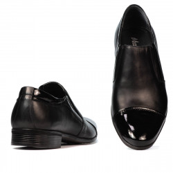 Zapatos elegantes para hombres 740 charol negro combinado