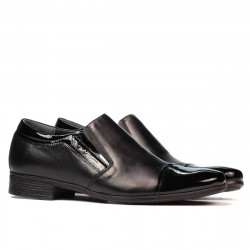 Zapatos elegantes para hombres 740 charol negro combinado