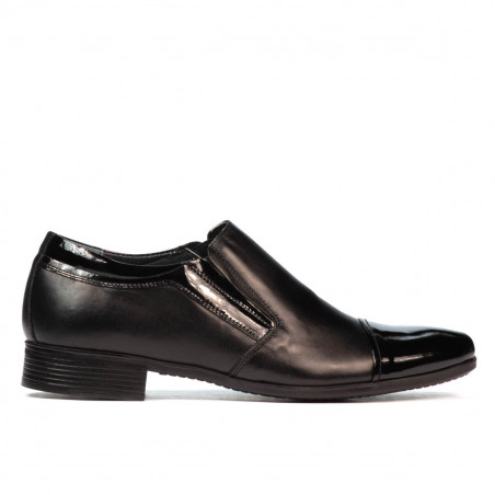 Zapatos elegantes para hombres 740 charol negro combinado