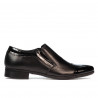Zapatos elegantes para hombres 740 charol negro combinado