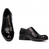 Zapatos elegantes para hombre 765 charol negro combinado