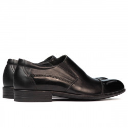 Zapatos elegantes para hombre 765 charol negro combinado