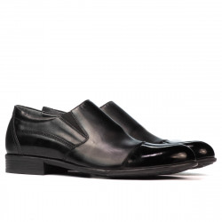 Zapatos elegantes para hombre 765 charol negro combinado