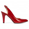 Sandalias de mujer 1236 charol rojo satinado