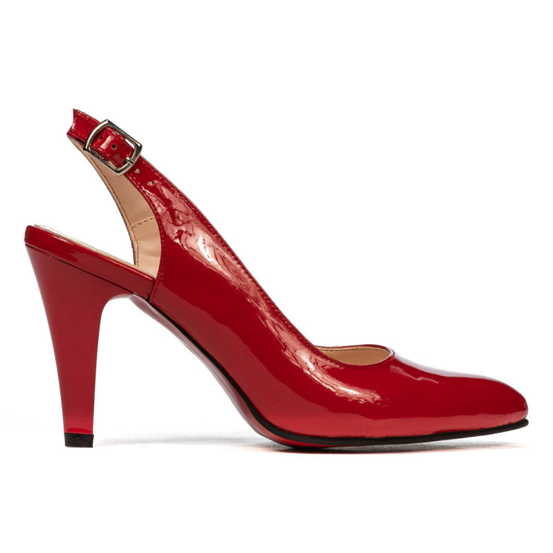 Sandalias mujer 1236 charol rojo