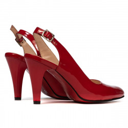 Sandalias mujer 1236 charol rojo