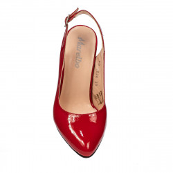 Sandalias mujer 1236 charol rojo