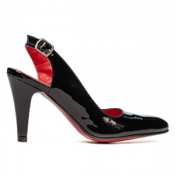 Sandalias mujer 1236 charol negro