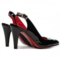Sandalias mujer 1236 charol negro