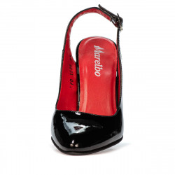 Sandalias mujer 1236 charol negro