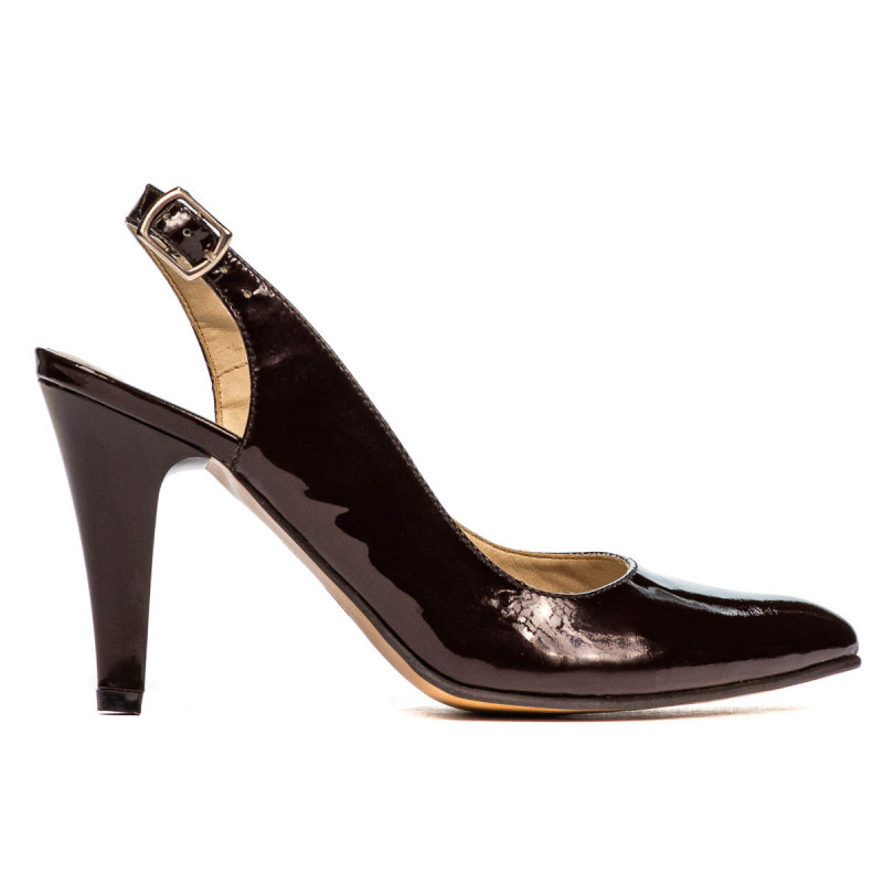 Sandalias de mujer 1236 charol café