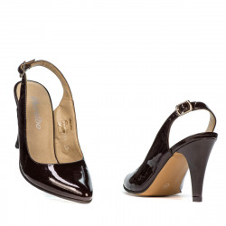Sandalias de mujer 1236 charol café
