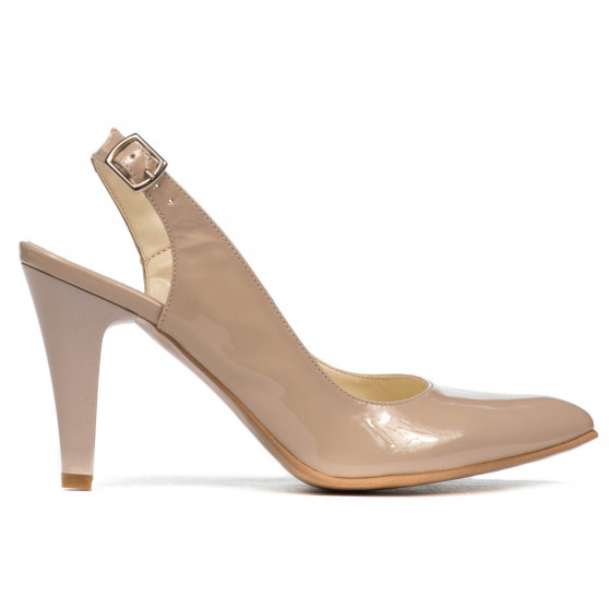 Sandalias de mujer 1236 charol beige nacarado