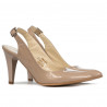 Sandalias de mujer 1236 charol beige nacarado