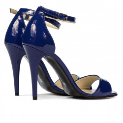 Sandalias mujer 1238 charol azul