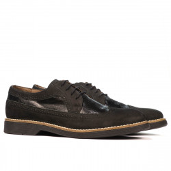 Zapatos casuales para hombre 829 bufó negro combinado