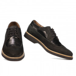 Zapatos casuales para hombre 829 bufó negro combinado