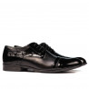 Zapatos elegantes para hombre 763 charol negro combinado
