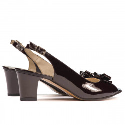 Sandalias mujer 1251 charol café