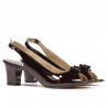 Sandalias mujer 1251 charol café