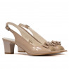 Sandalias mujer 1251 charol beige nácar