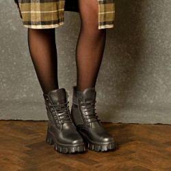 Botines de mujer 3353 negro combinado lifestyle