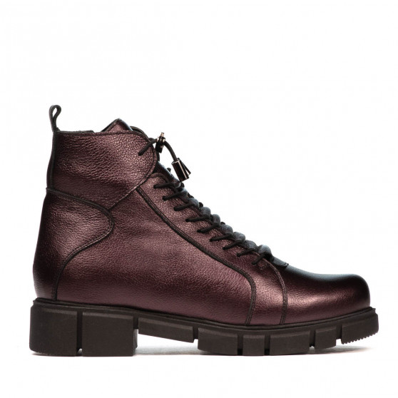 Botines de mujer 3355 morado nacarado