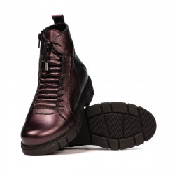 Botines de mujer 3355 morado nacarado