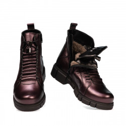 Botines de mujer 3355 morado nacarado