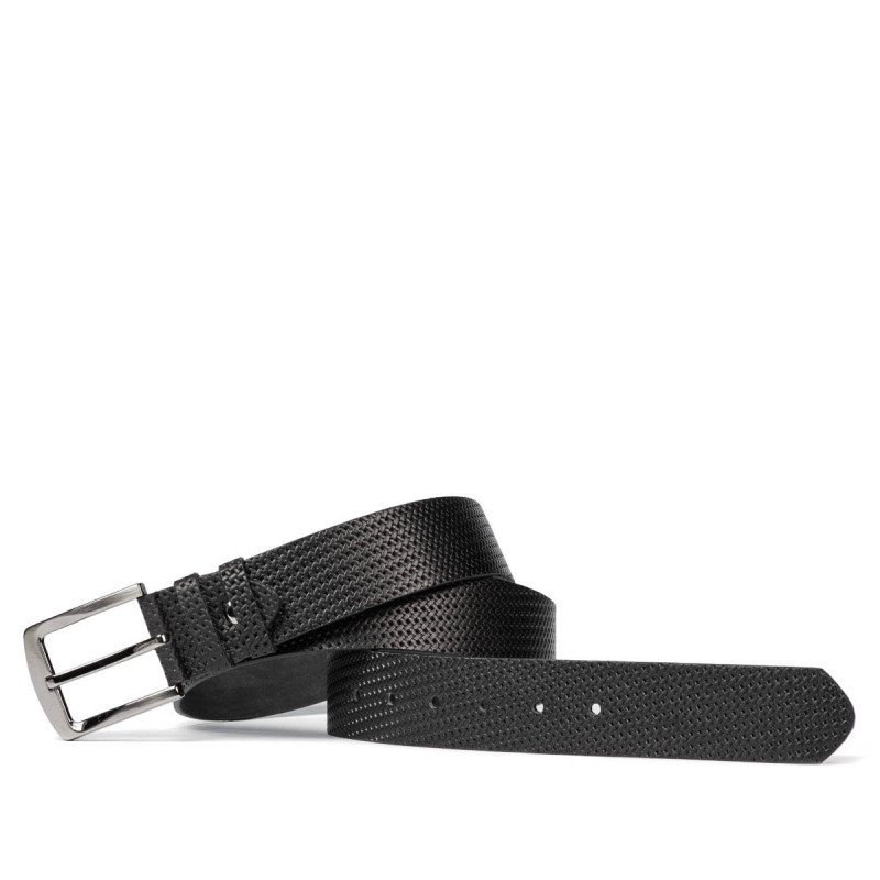 Cinturón hombre 01b negro prensado