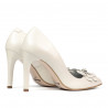 Zapatos elegantes de mujer 1282 marfil blanco