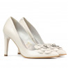 Zapatos elegantes de mujer 1282 marfil blanco