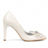 Zapatos elegantes de mujer 1282 marfil blanco