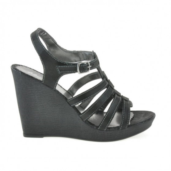 Sandalias de mujer 575 negro satinado